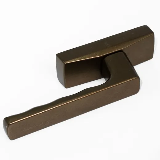 Bronze window handle, square design