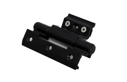 Black heavy-duty adjustable hinge